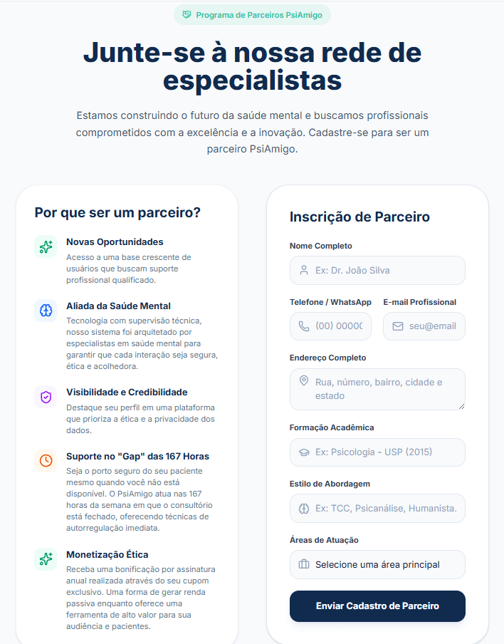 Parceiros Profissionais PsiAmigo